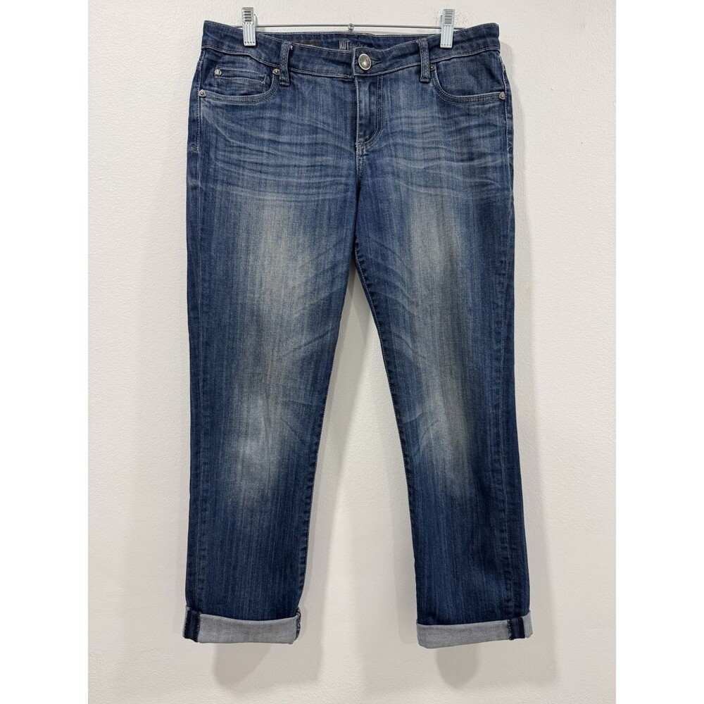 Kut from the Kloth Catherine Boyfriend Jeans Size 8 Womens Cuffed Straight Leg